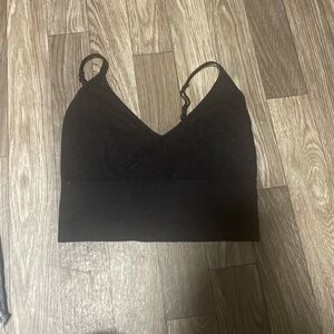 No Boundaries Black Ribbed Bralette